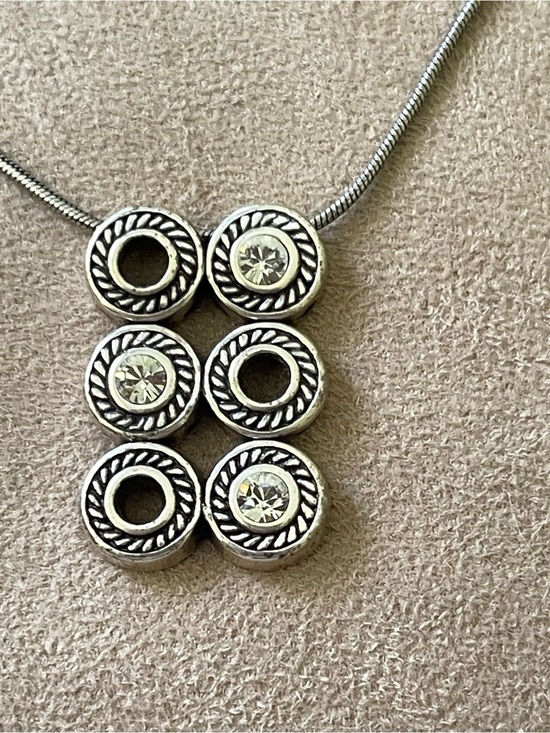 Brighton Jewelry - Brighton Silver-Tone Pendant Necklace with Clear Stones - Silver